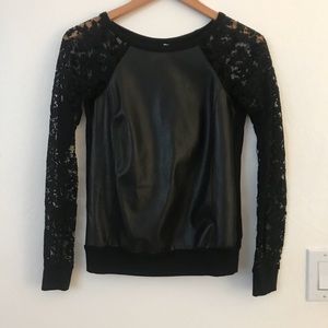 Black leather long sleeve